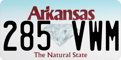 AR license plate 285VWM