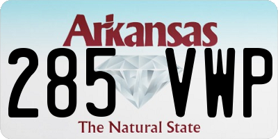 AR license plate 285VWP