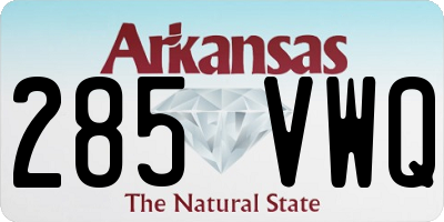 AR license plate 285VWQ