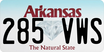 AR license plate 285VWS