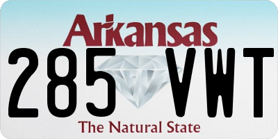 AR license plate 285VWT