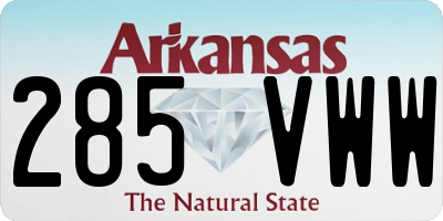 AR license plate 285VWW