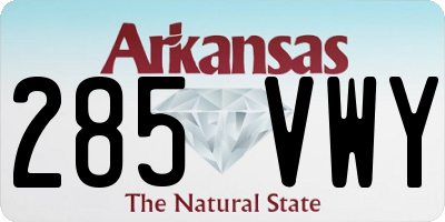 AR license plate 285VWY