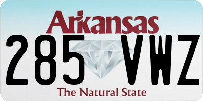 AR license plate 285VWZ
