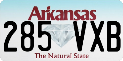 AR license plate 285VXB