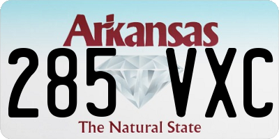 AR license plate 285VXC
