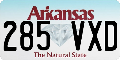 AR license plate 285VXD