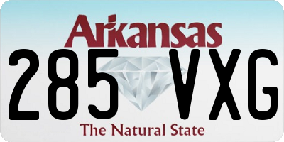 AR license plate 285VXG