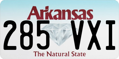 AR license plate 285VXI