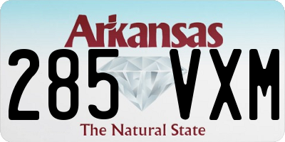 AR license plate 285VXM