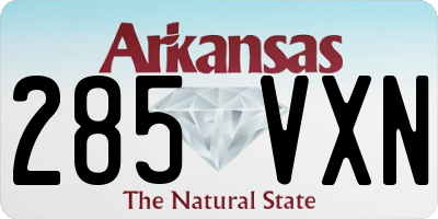 AR license plate 285VXN