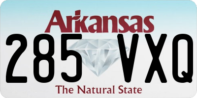 AR license plate 285VXQ