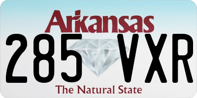 AR license plate 285VXR