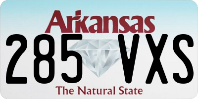 AR license plate 285VXS