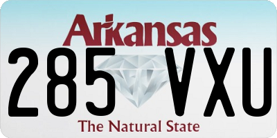 AR license plate 285VXU