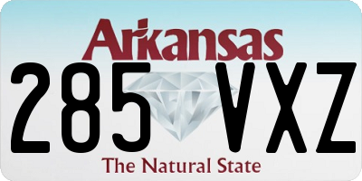 AR license plate 285VXZ