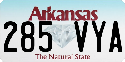 AR license plate 285VYA