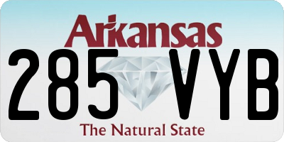 AR license plate 285VYB