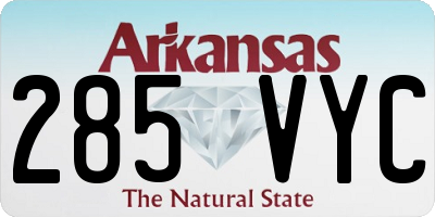 AR license plate 285VYC