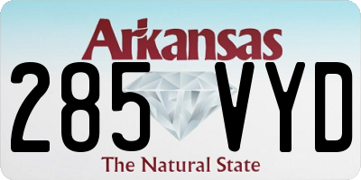 AR license plate 285VYD