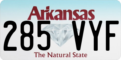 AR license plate 285VYF