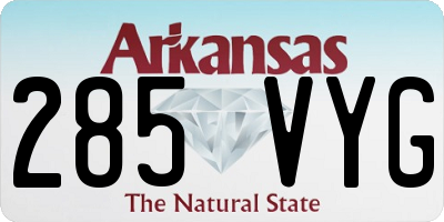 AR license plate 285VYG