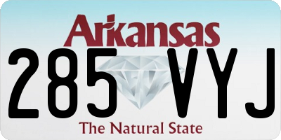 AR license plate 285VYJ