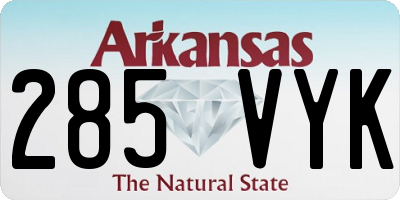 AR license plate 285VYK