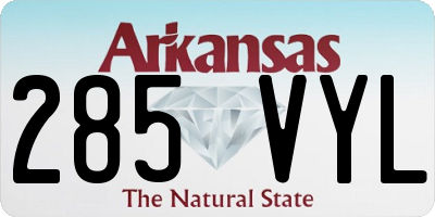 AR license plate 285VYL