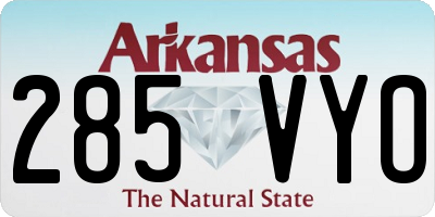 AR license plate 285VYO