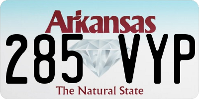 AR license plate 285VYP