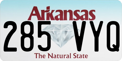 AR license plate 285VYQ