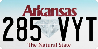 AR license plate 285VYT