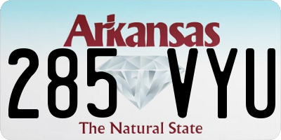 AR license plate 285VYU