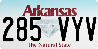 AR license plate 285VYV