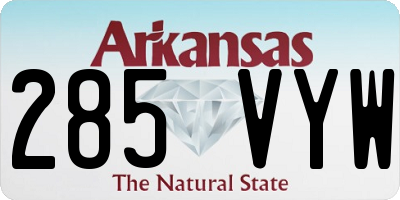 AR license plate 285VYW
