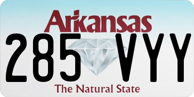 AR license plate 285VYY
