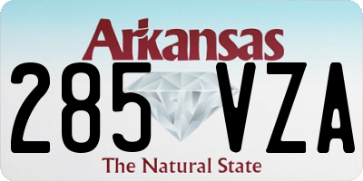 AR license plate 285VZA