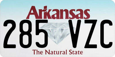 AR license plate 285VZC