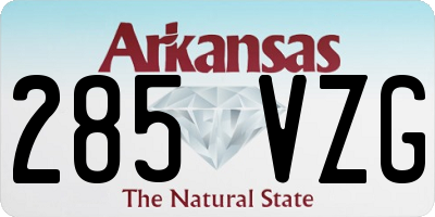 AR license plate 285VZG