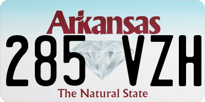 AR license plate 285VZH