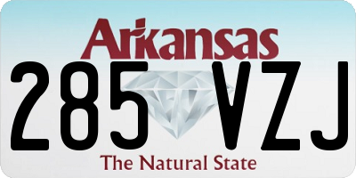 AR license plate 285VZJ