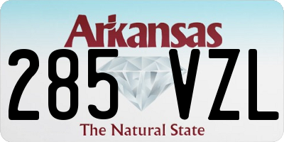AR license plate 285VZL