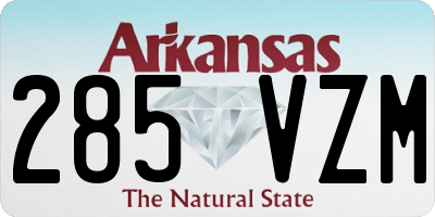 AR license plate 285VZM