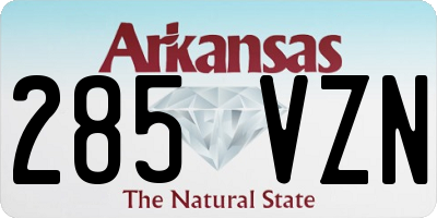 AR license plate 285VZN