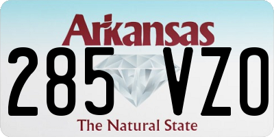 AR license plate 285VZO