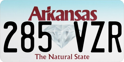 AR license plate 285VZR