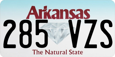AR license plate 285VZS