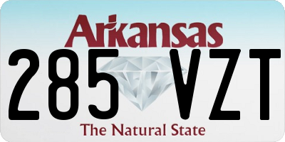 AR license plate 285VZT