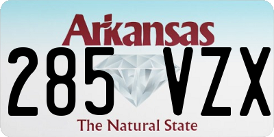 AR license plate 285VZX